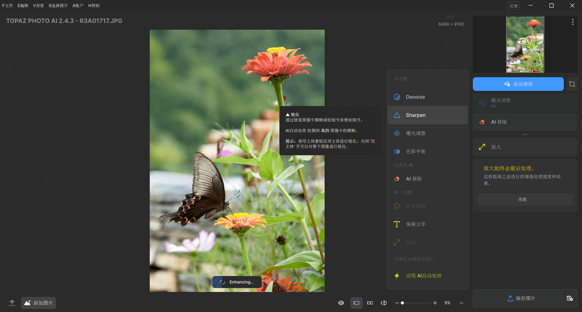 Topaz Photo AI中文破解版v3.4.1绿色便携版