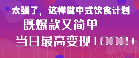 疯狂爆火！小红书等平台的女性中餐养生视频，小白轻松制作，快速拿到结果网赚项目-美肚杀分享