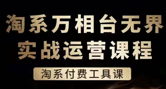 淘系万相台无界实战运营课，淘系付费工具课网赚项目-美肚杀分享