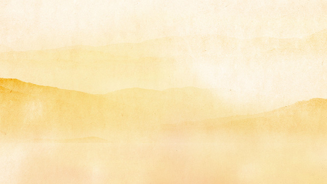 泛黄云雾远山中国风PPT背景-美肚杀分享