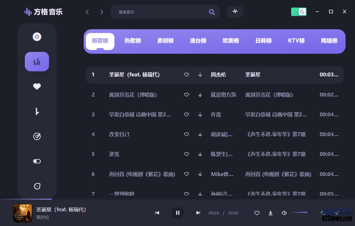 方格音乐PC版(无损音乐播放器)1.6.3 去广告版-美肚杀分享