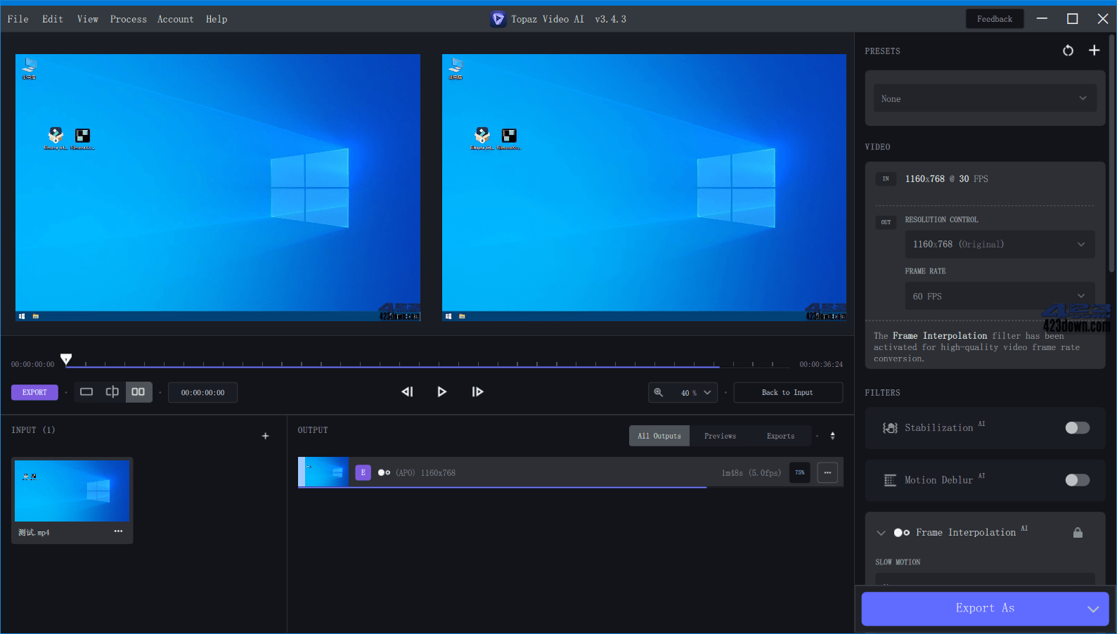 Topaz Video AI破解版(视频修复软件) v6.2.0-美肚杀分享