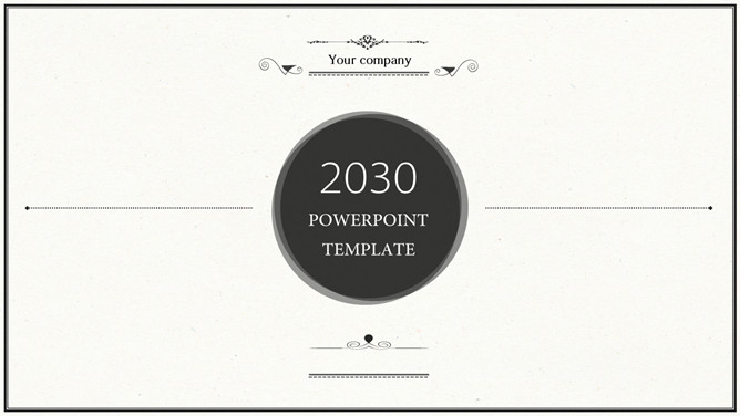 简约欧式复古花纹PPT模板-美肚杀分享