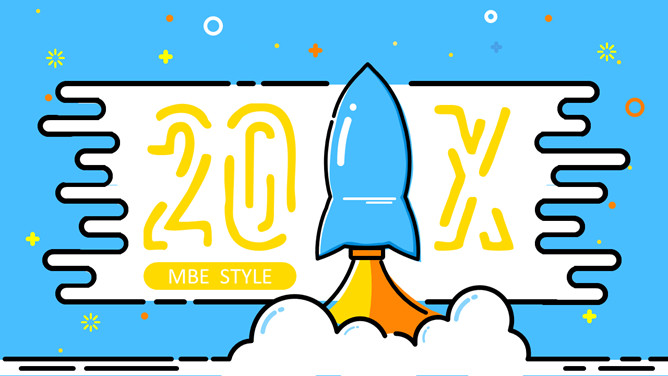 创意可爱MBE风格PPT模板-美肚杀分享