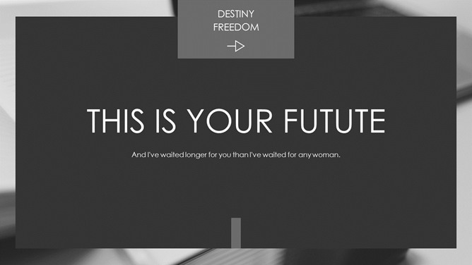 素雅文艺黑白图文PPT模板-美肚杀分享