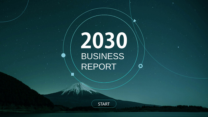 极简星空背景IOS风PPT模板-美肚杀分享