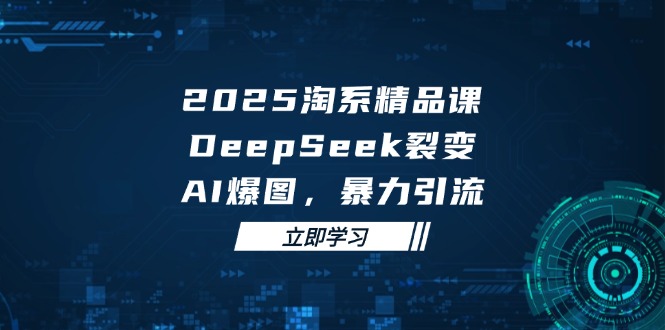 2025 淘系精品课,DeepSeek 裂变,AI 爆图,暴力引流网赚项目-美肚杀分享