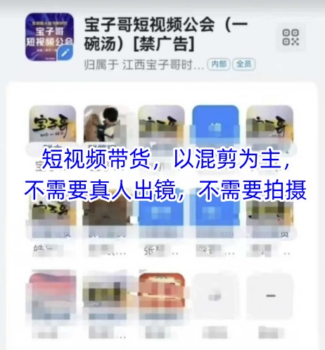 宝子哥头部团队短视频带货,以混剪为主,不需要真人出镜,不需要拍摄网赚项目-美肚杀分享