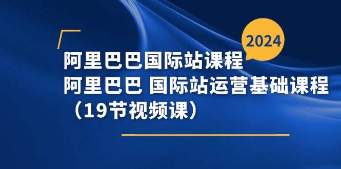 阿里巴巴国际站课程,阿里巴巴国际站运营基础课程(19节视频课)网赚项目-美肚杀分享