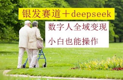 银发赛道+deepseek数字人全域变现，小白也能操作网赚项目-美肚杀分享