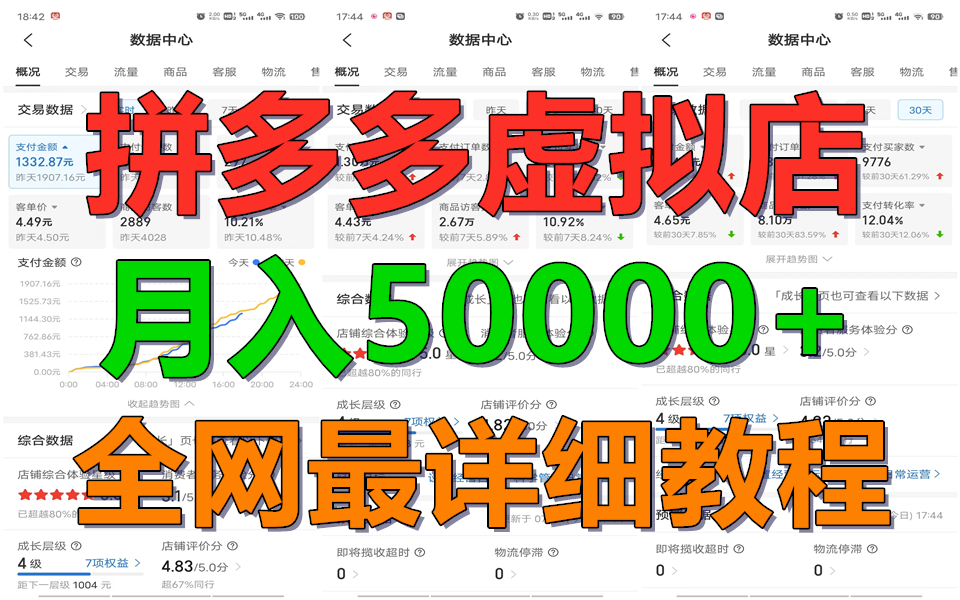 拼多多虚拟电商训练营月入50000+你也行,暴利稳定长久,副业首选网赚项目-美肚杀分享