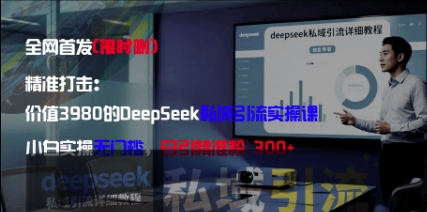 精准打击:价值3980的DeepSeek私域引流实操课,小白实操无门槛,日引精准粉300+网赚项目-美肚杀分享