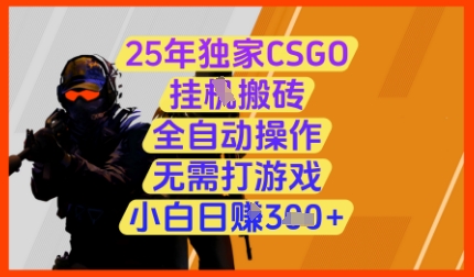 25年独家CSGO挂G搬砖，全自动操作，无需打游戏，小白日入3张+【揭秘】网赚项目-美肚杀分享
