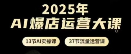 2025年AI爆店运营大课，13节AI实操课+37节流量运营课网赚项目-美肚杀分享