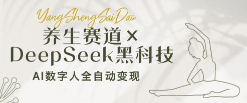 养生赛道+DeepSeek黑科技：AI数字人全自动变现，小白也能月入过W网赚项目-美肚杀分享