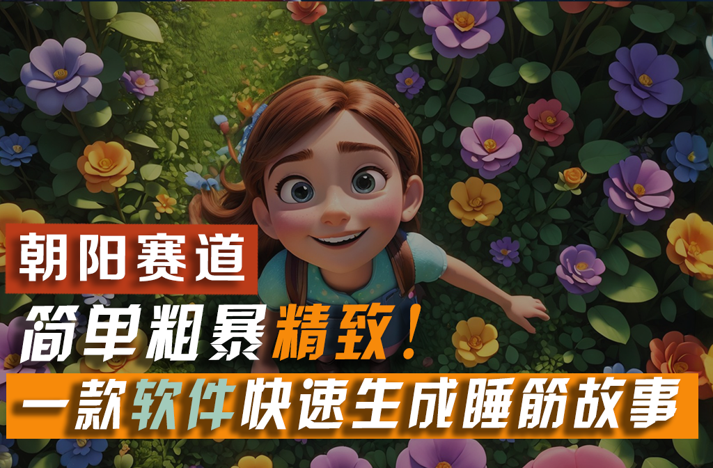 利用一款软件5分钟一条爆款睡筋故事,简单粗暴精致!小白月入2w+网赚项目-美肚杀分享