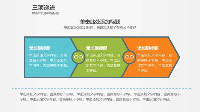 三项递进关系PPT素材-美肚杀分享