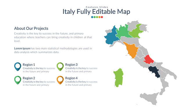 意大利地图PPT素材-美肚杀分享