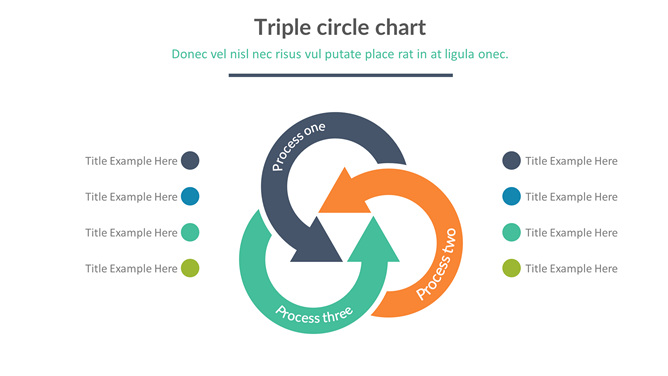 三项旋转箭头聚合PPT素材-美肚杀分享