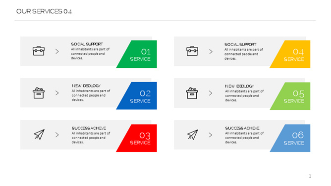 六项观点罗列PPT素材-美肚杀分享