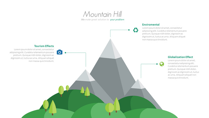 山峰高山PPT图形素材-美肚杀分享