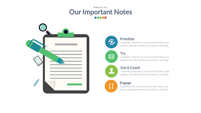 夹板钢笔项目并列PPT图形-美肚杀分享