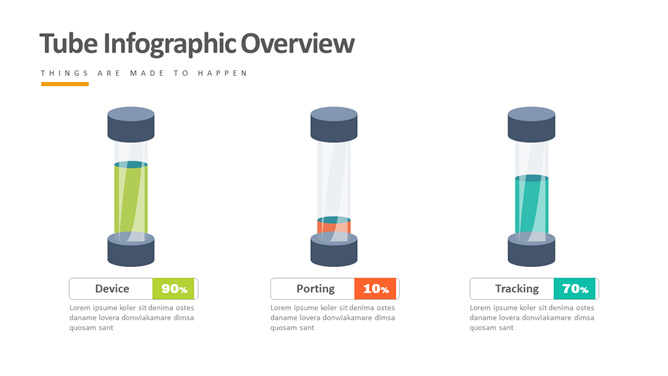 试管液体柱状图PPT素材-美肚杀分享