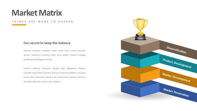 奖杯成功要素四项PPT图形-美肚杀分享