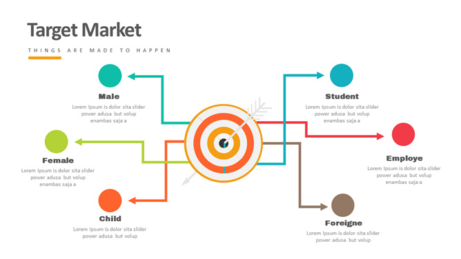 目标靶子靶心PPT素材-美肚杀分享
