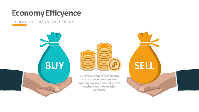 钱袋金币买卖PPT图形-美肚杀分享