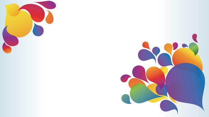 多彩艺术水滴效果PPT背景-美肚杀分享