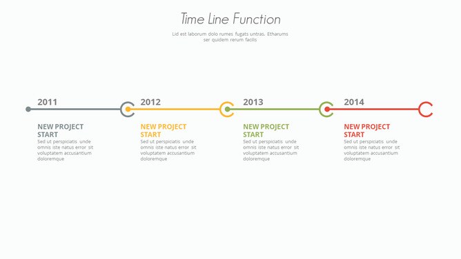 极简时间线PPT素材-美肚杀分享