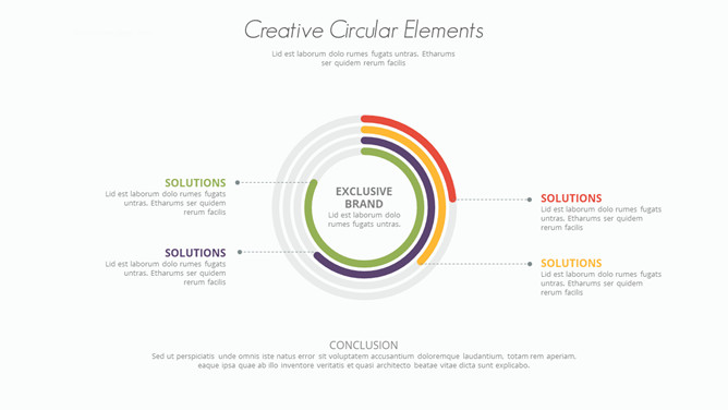 多层环形图PPT图形素材-美肚杀分享