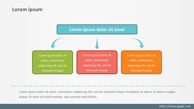 总分三项扩散关系PPT素材-美肚杀分享