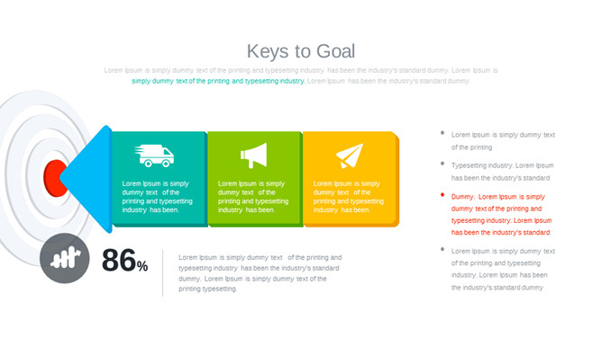 目标靶心箭头PPT图形素材-美肚杀分享