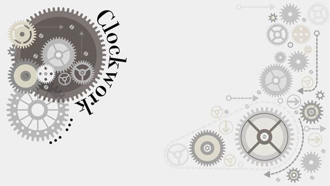 艺术齿轮组合PPT背景图片-美肚杀分享