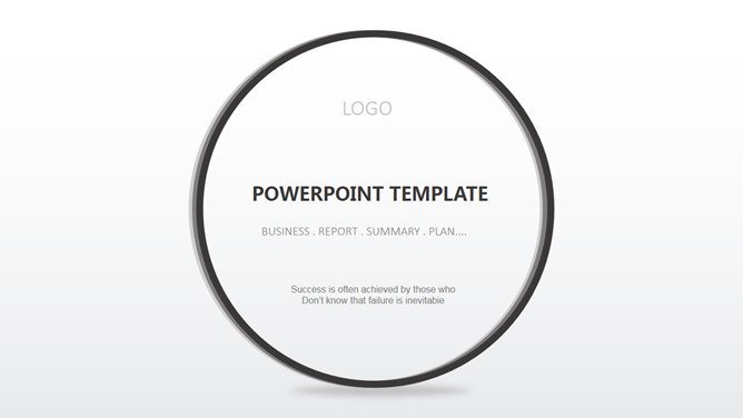 创意连续变化圆圈PPT模板-美肚杀分享