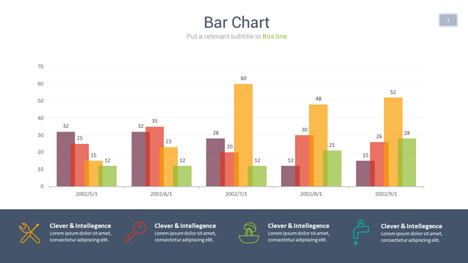 多项对比柱状图PPT素材-美肚杀分享