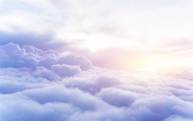 恢弘壮阔的云海PPT背景图片-美肚杀分享