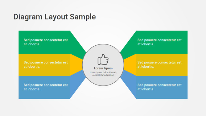 六项聚合总分关系PPT图形-美肚杀分享