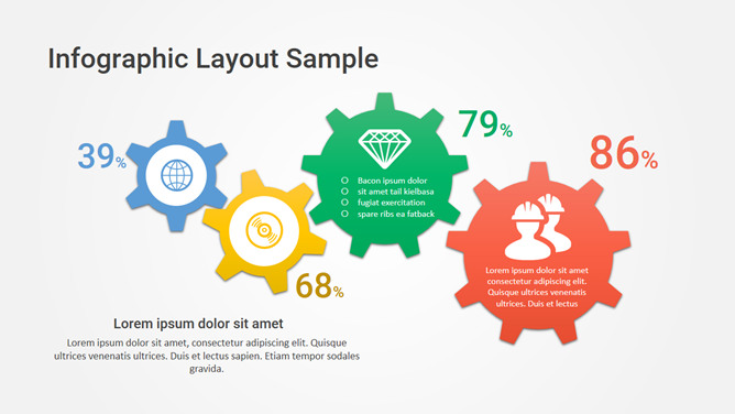齿轮联动关系PPT图形素材-美肚杀分享