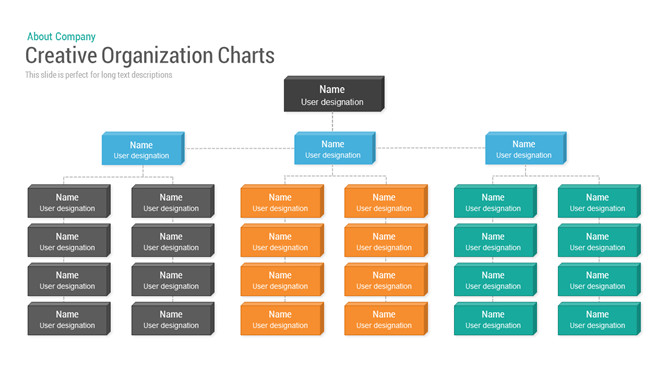 立体方块PPT组织结构图素材-美肚杀分享