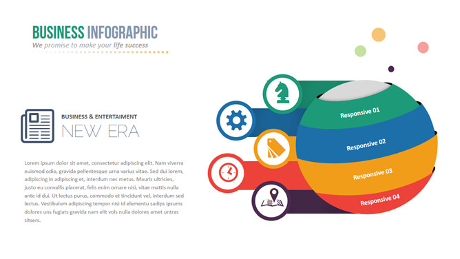 立体球形项目罗列PPT图形-美肚杀分享