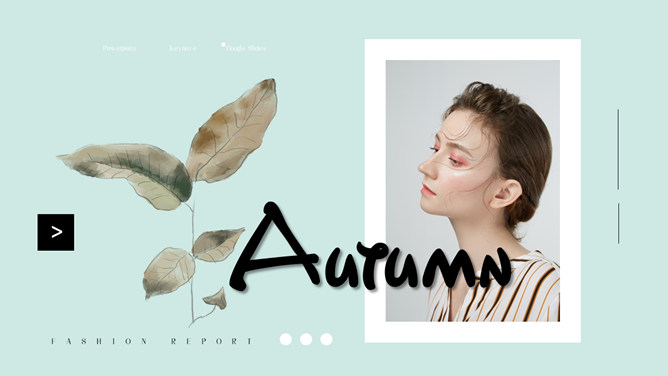 时尚简约淡雅欧美风PPT模板-美肚杀分享