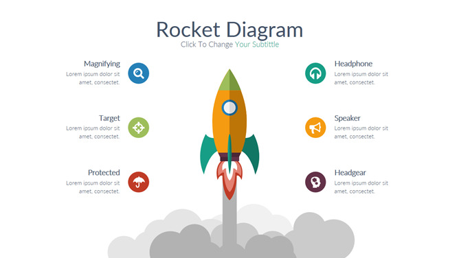 火箭发射项目罗列PPT图形-美肚杀分享