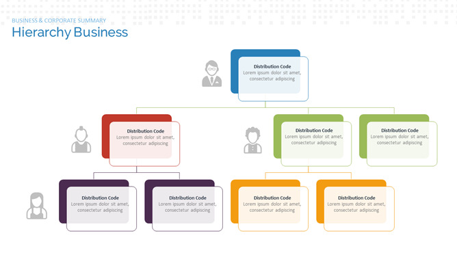 简洁组织构架图PPT素材-美肚杀分享