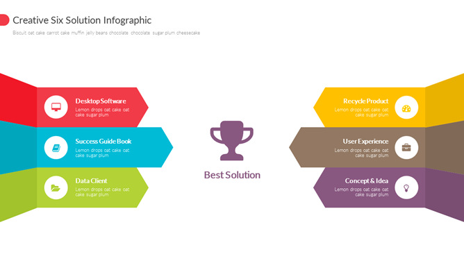 解决办法方案罗列PPT图形-美肚杀分享