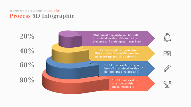 三维立体层次层级PPT图形-美肚杀分享