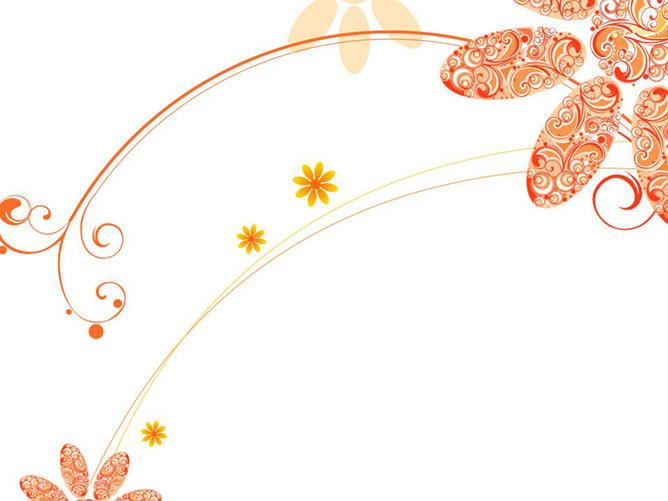 漂亮花纹幻灯片背景图片-美肚杀分享