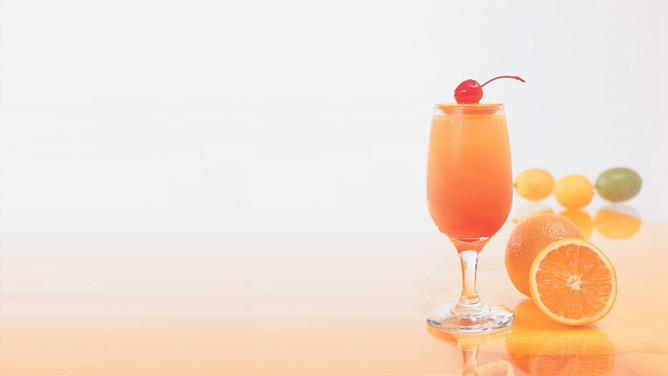 一杯橙汁橙子PPT背景图片-美肚杀分享